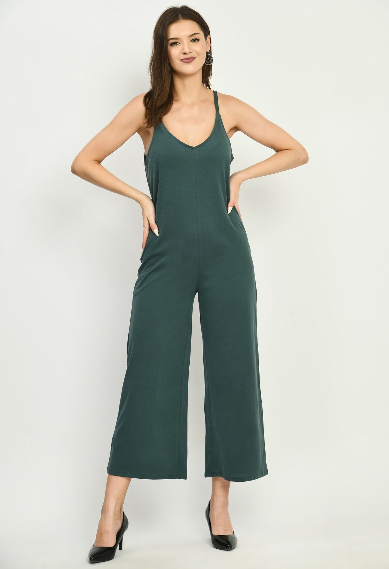 Sleeveless Basic Jumpsuit - RueCollections