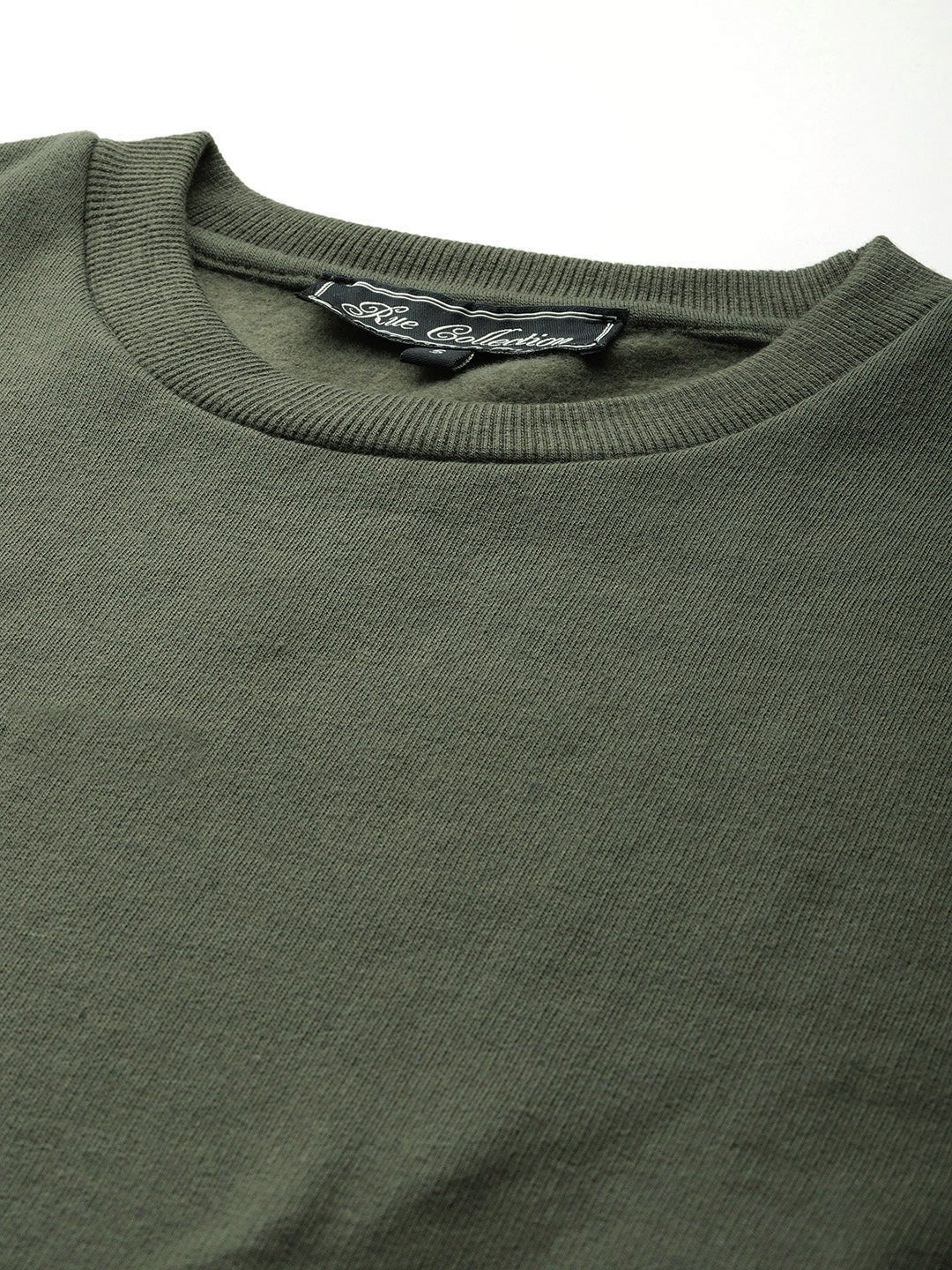 Solid Olive Green Sweatshirt - RueCollections