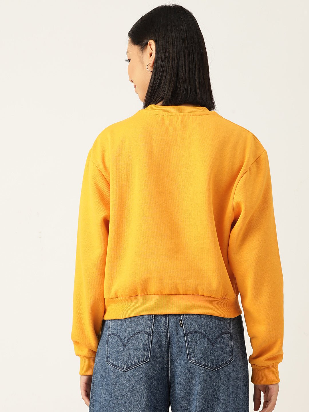 Solid Yellow Sweatshirt - RueCollections