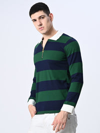 Thumbnail for Striped Polo T-shirt - RueCollections