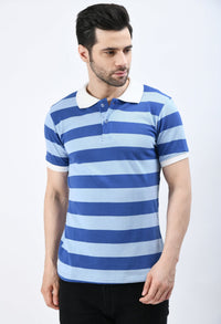 Thumbnail for Striped Polo T-shirt - RueCollections