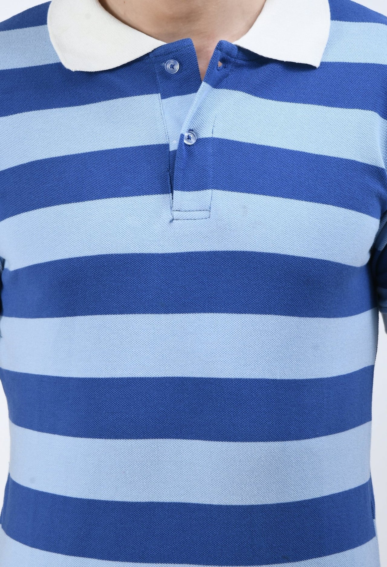 Striped Polo T-shirt - RueCollections