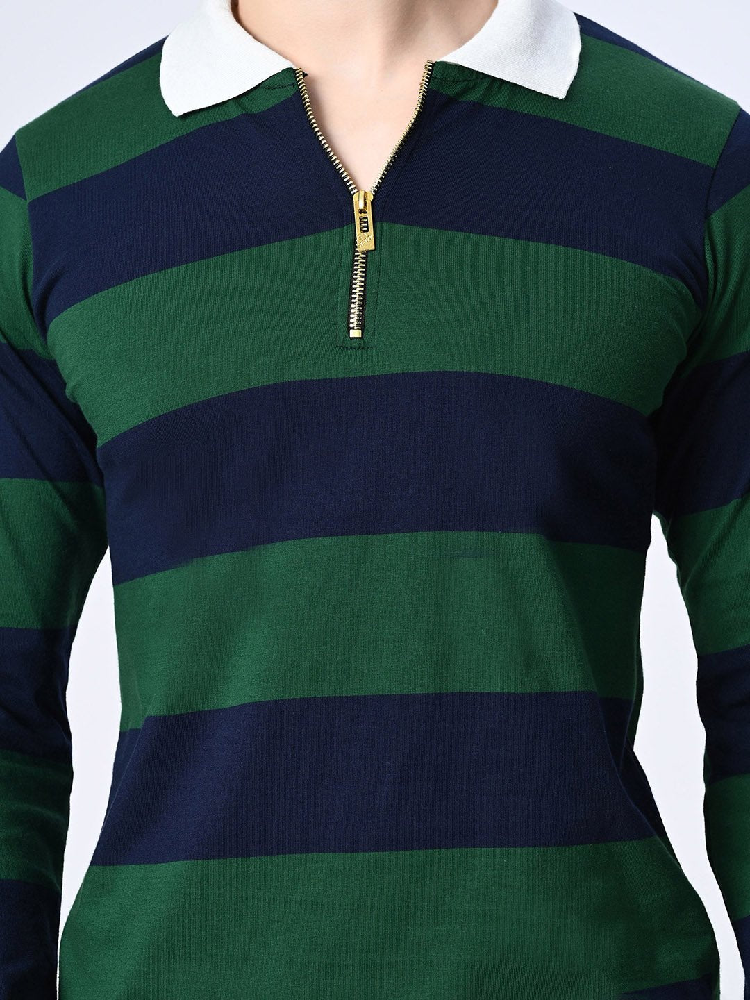 Striped Polo T-shirt - RueCollections