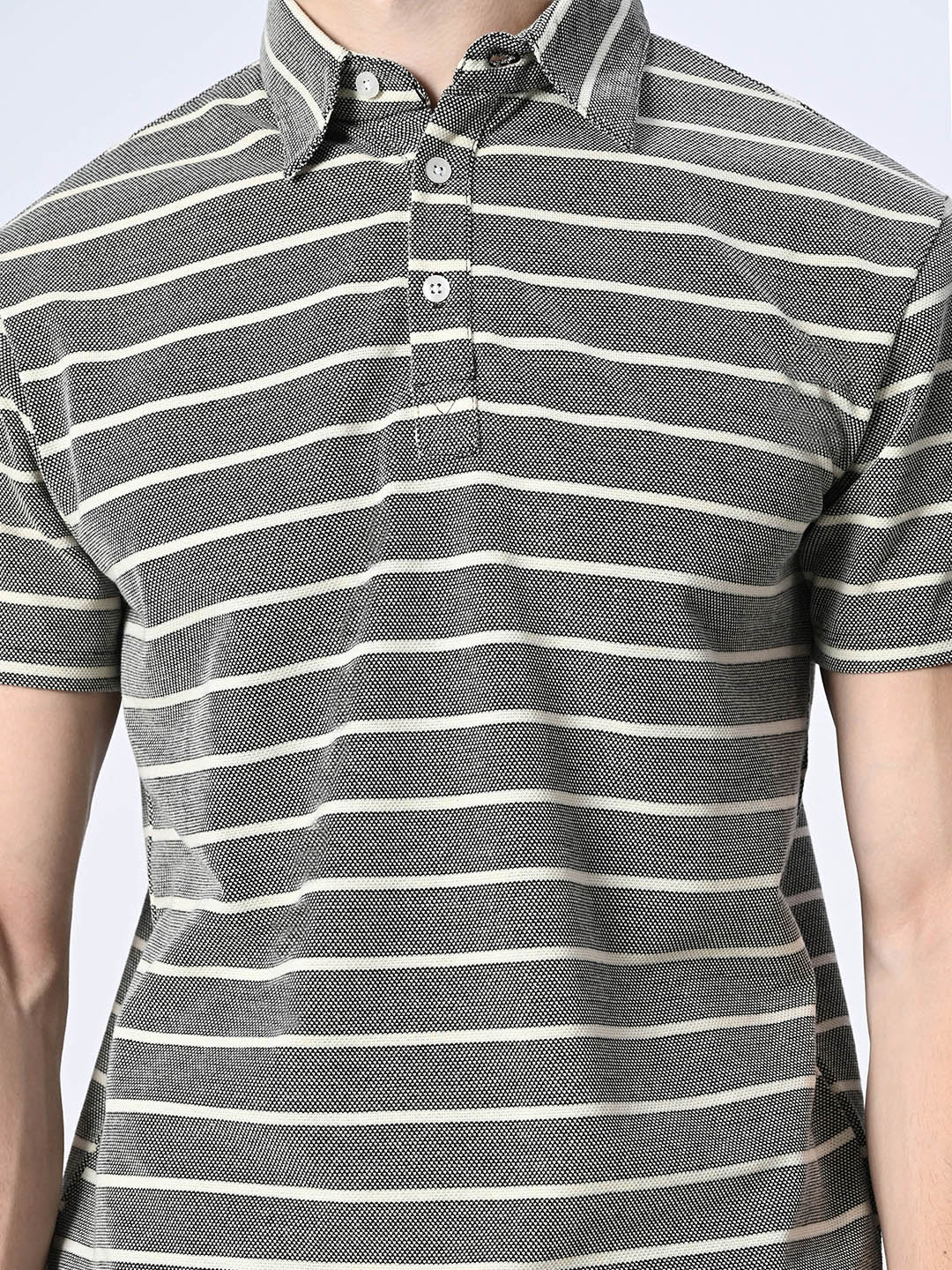 Striped Polo T-shirt - RueCollections