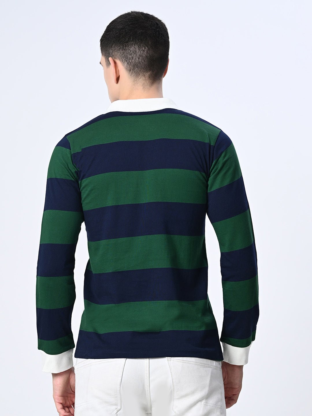 Striped Polo T-shirt - RueCollections