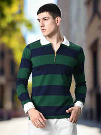 Thumbnail for Striped Polo T-shirt - RueCollections