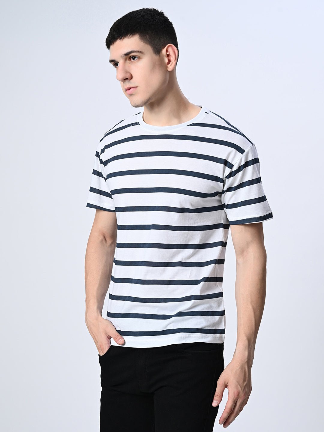 Stripes T-Shirt For Men's - RueCollections