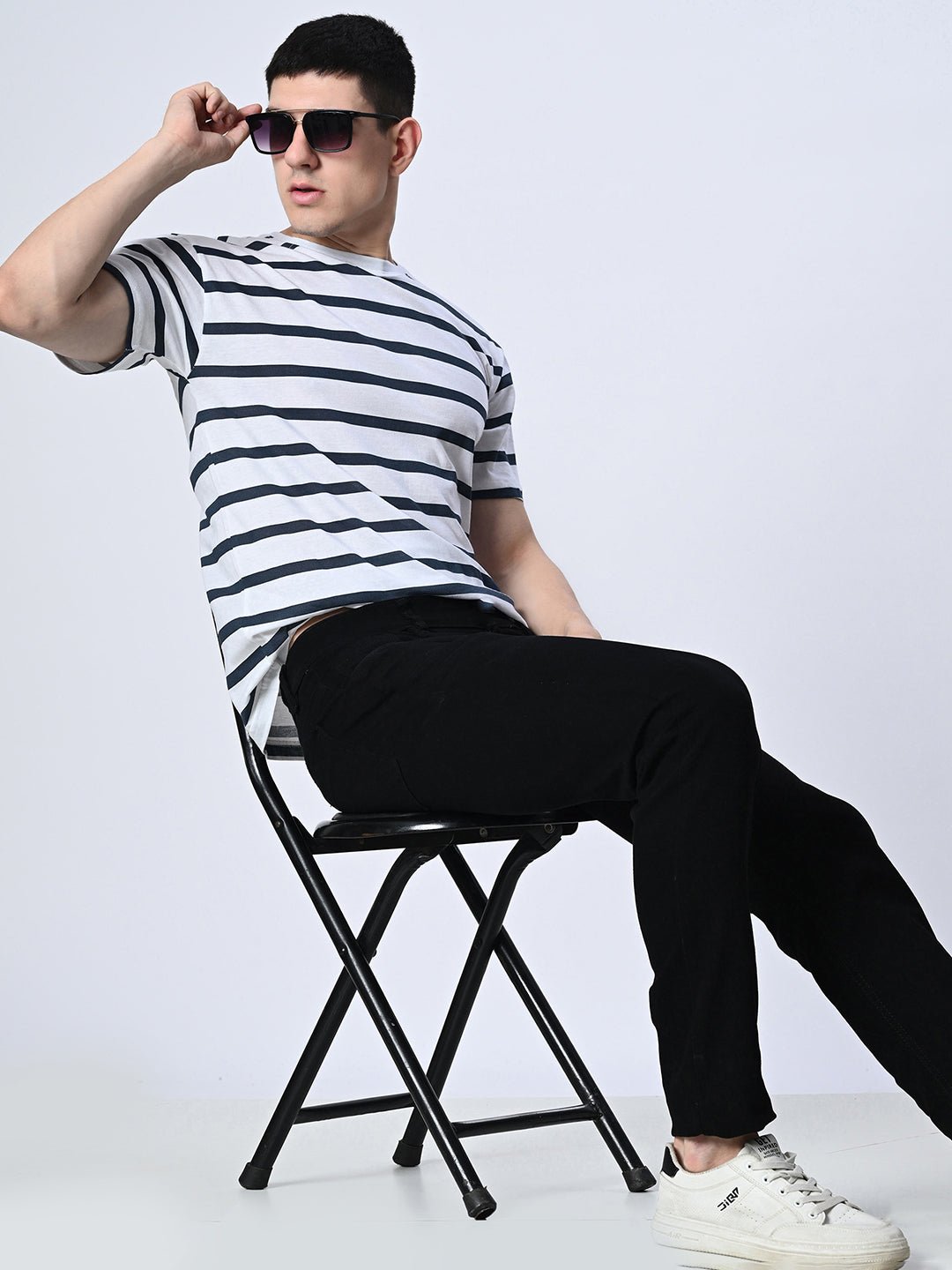 Stripes T-Shirt For Men's - RueCollections