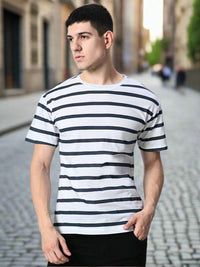 Thumbnail for Stripes T-Shirt For Men's - RueCollections