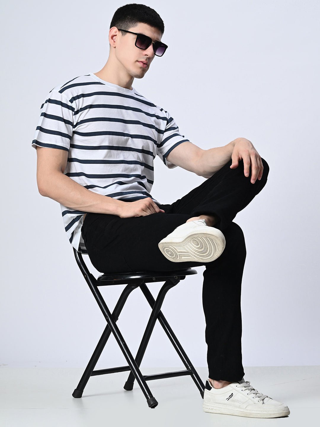 Stripes T-Shirt For Men's - RueCollections