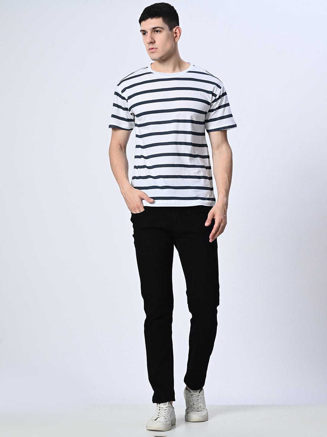 Stripes T-Shirt For Men's - RueCollections