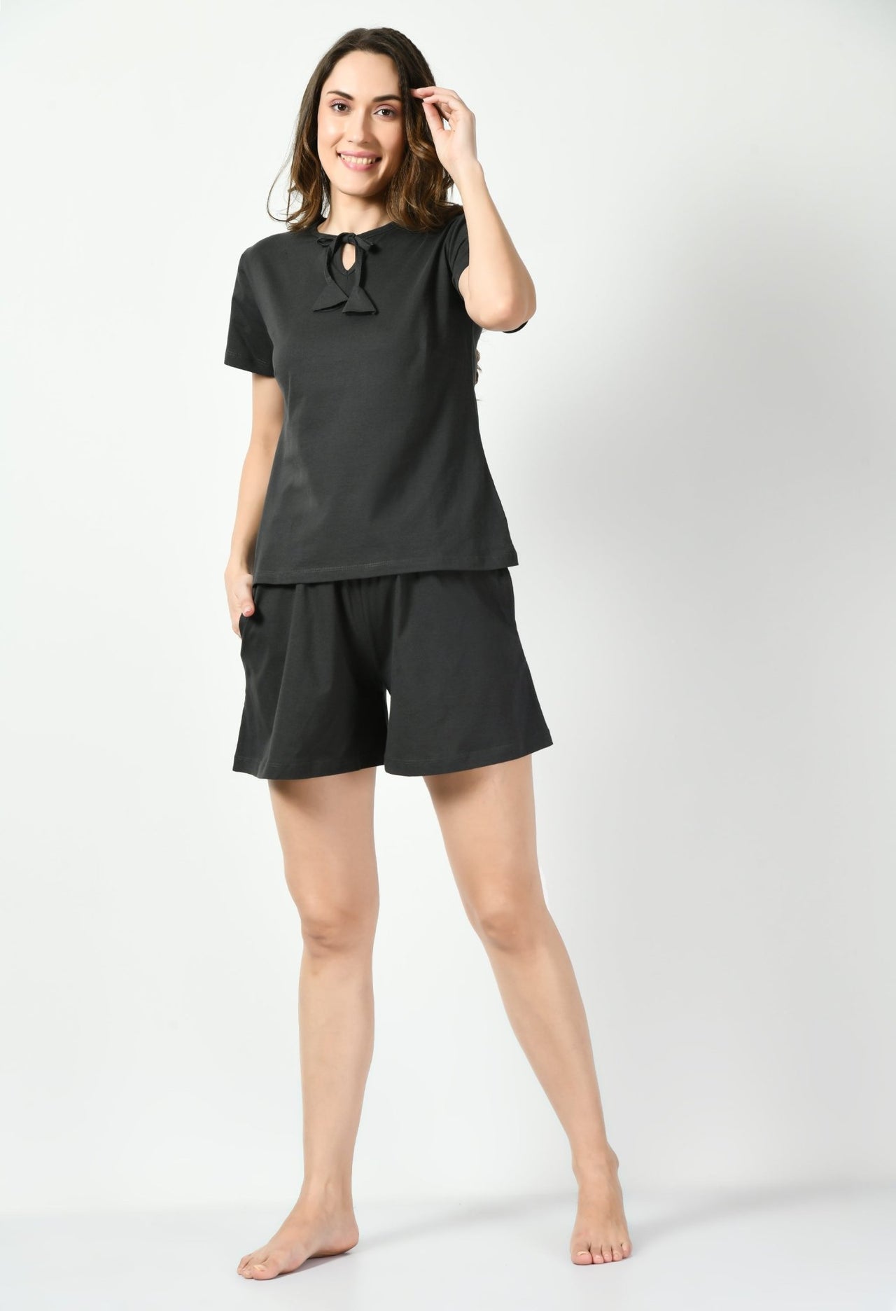 T-Shirt Style top With Shorts Co - ord Set - RueCollections