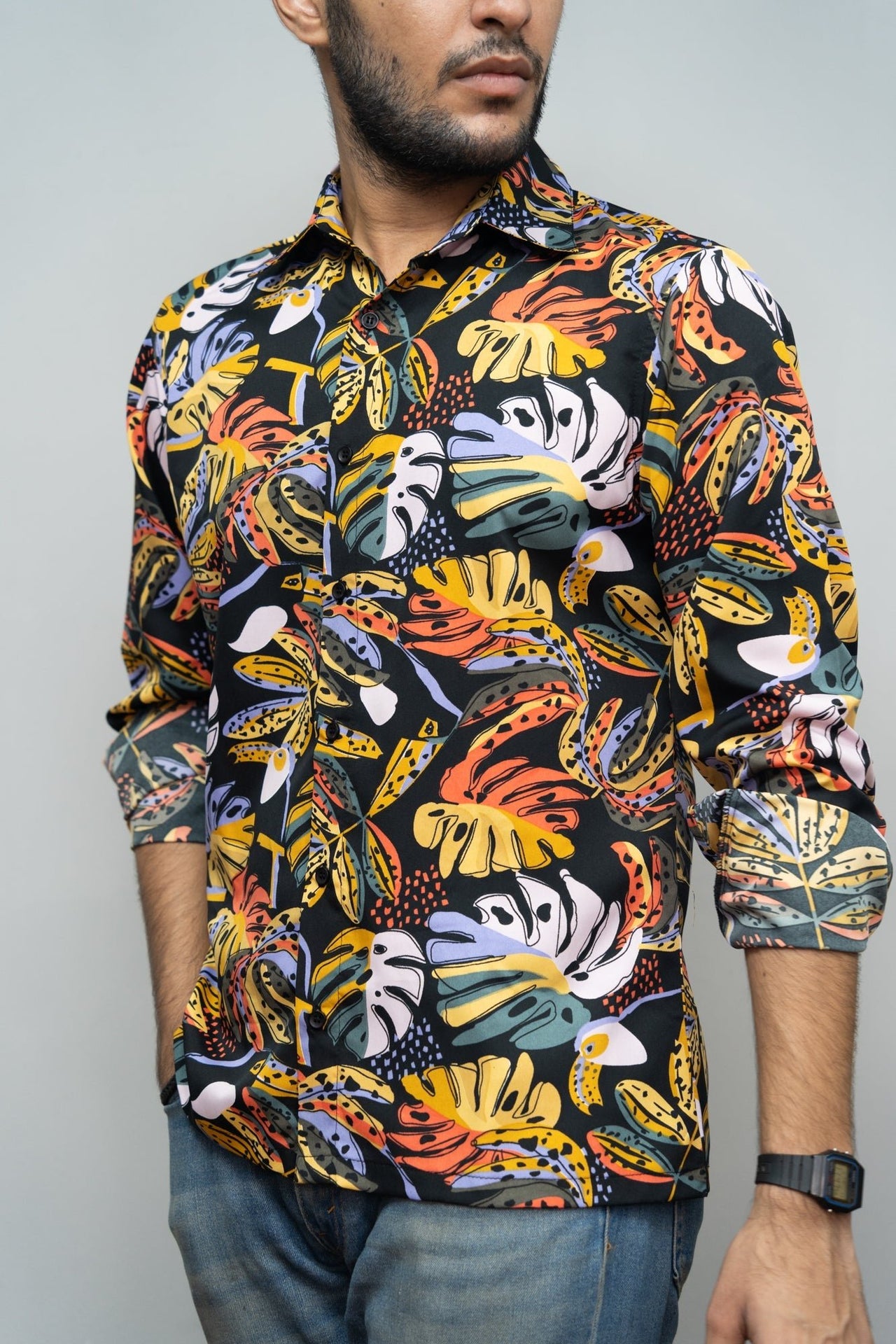 Tropical printed full Sleeves Shirt - RueCollections