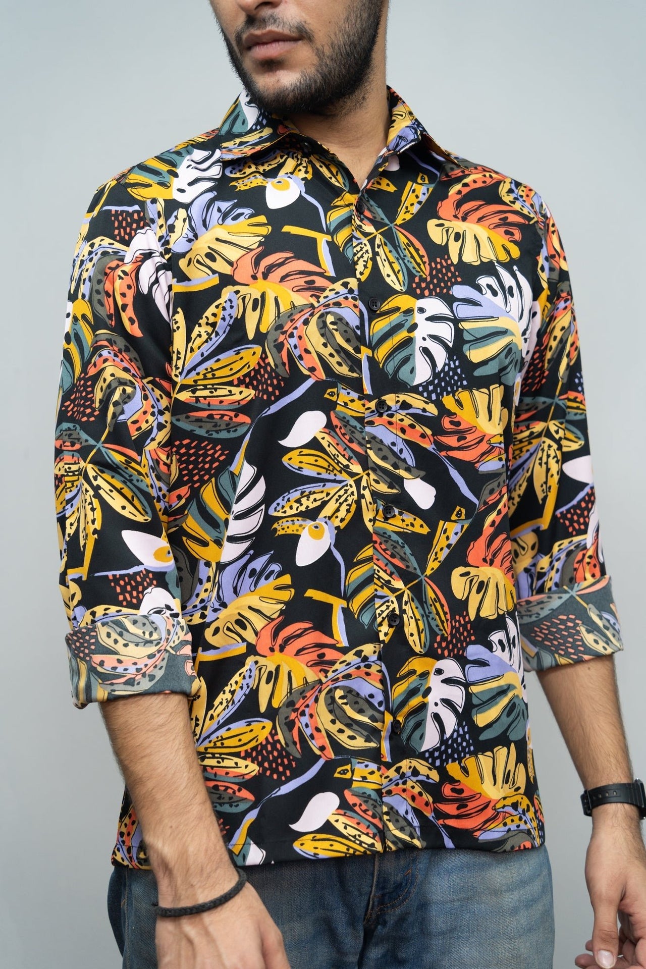 Tropical printed full Sleeves Shirt - RueCollections