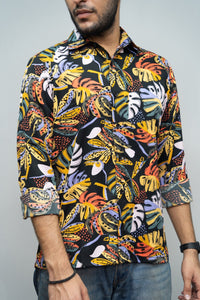 Thumbnail for Tropical printed full Sleeves Shirt - RueCollections