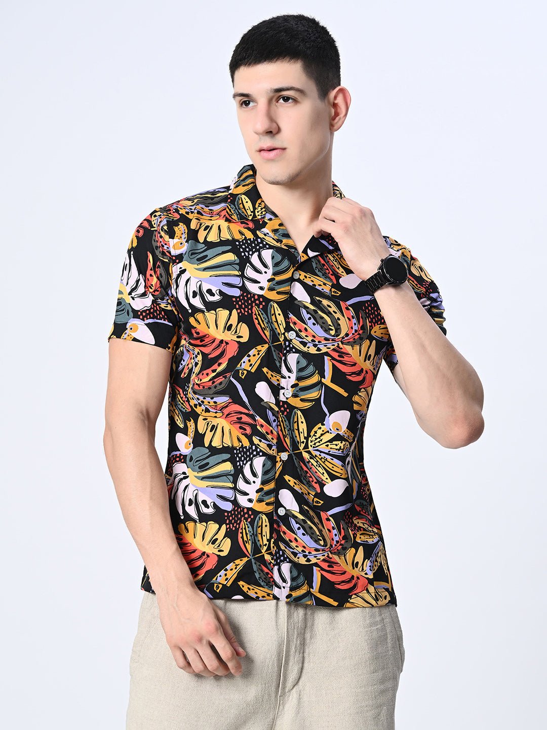 Tropical printed full Sleeves Shirt - RueCollections