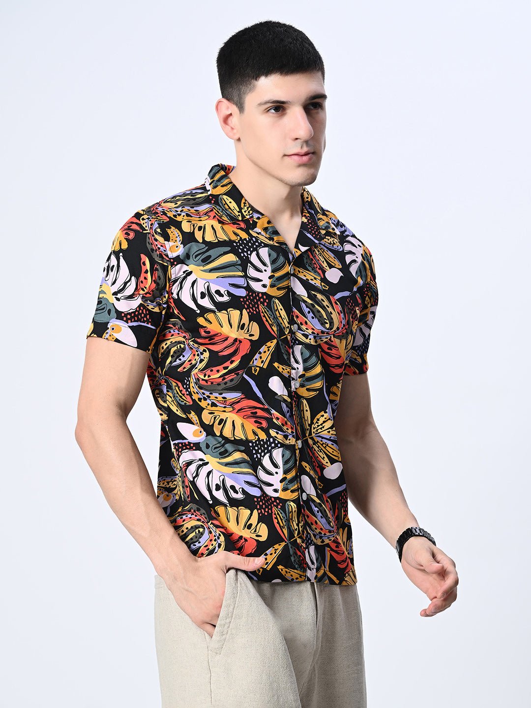 Tropical printed full Sleeves Shirt - RueCollections