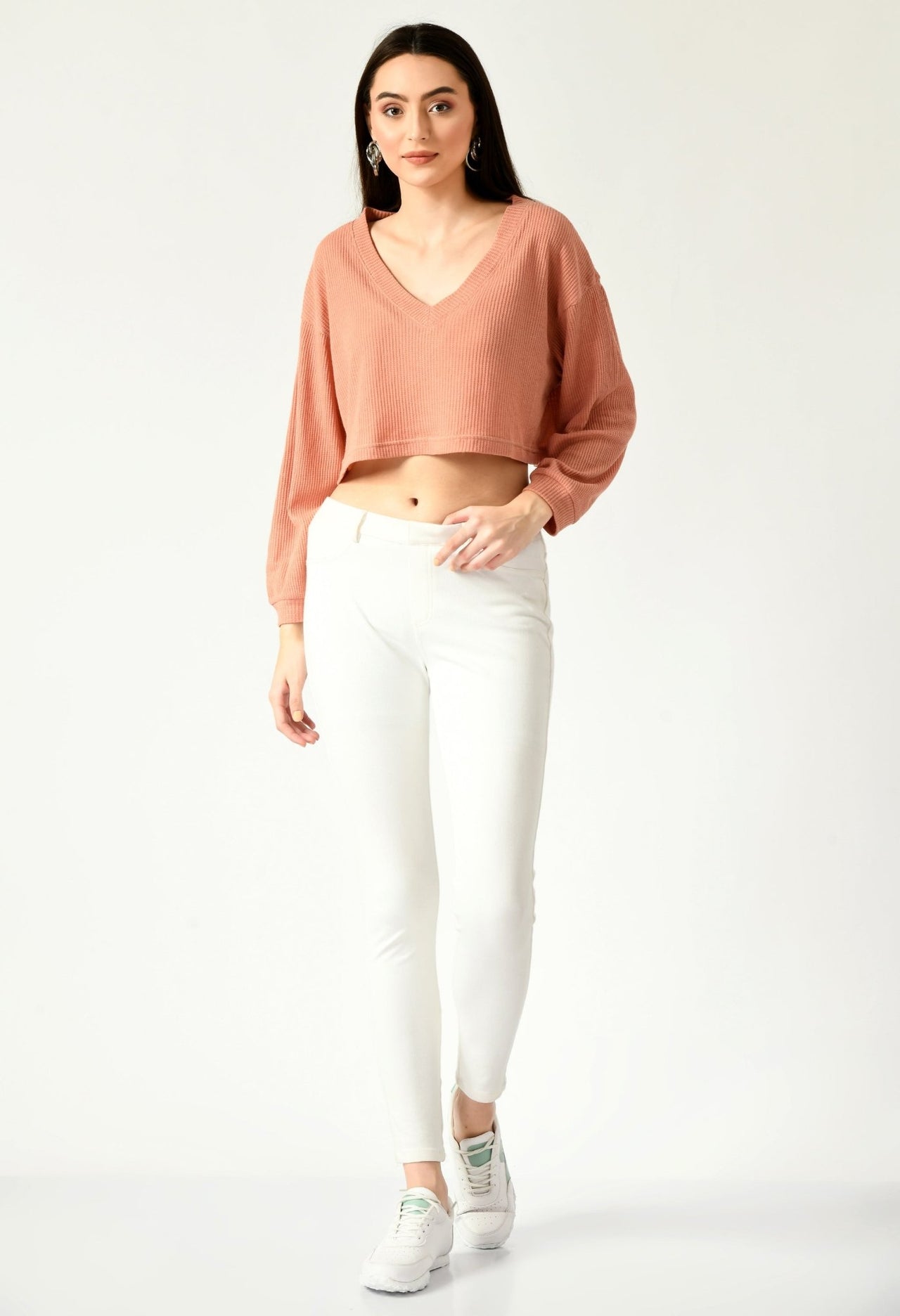 Waffle Cropped Top - RueCollections