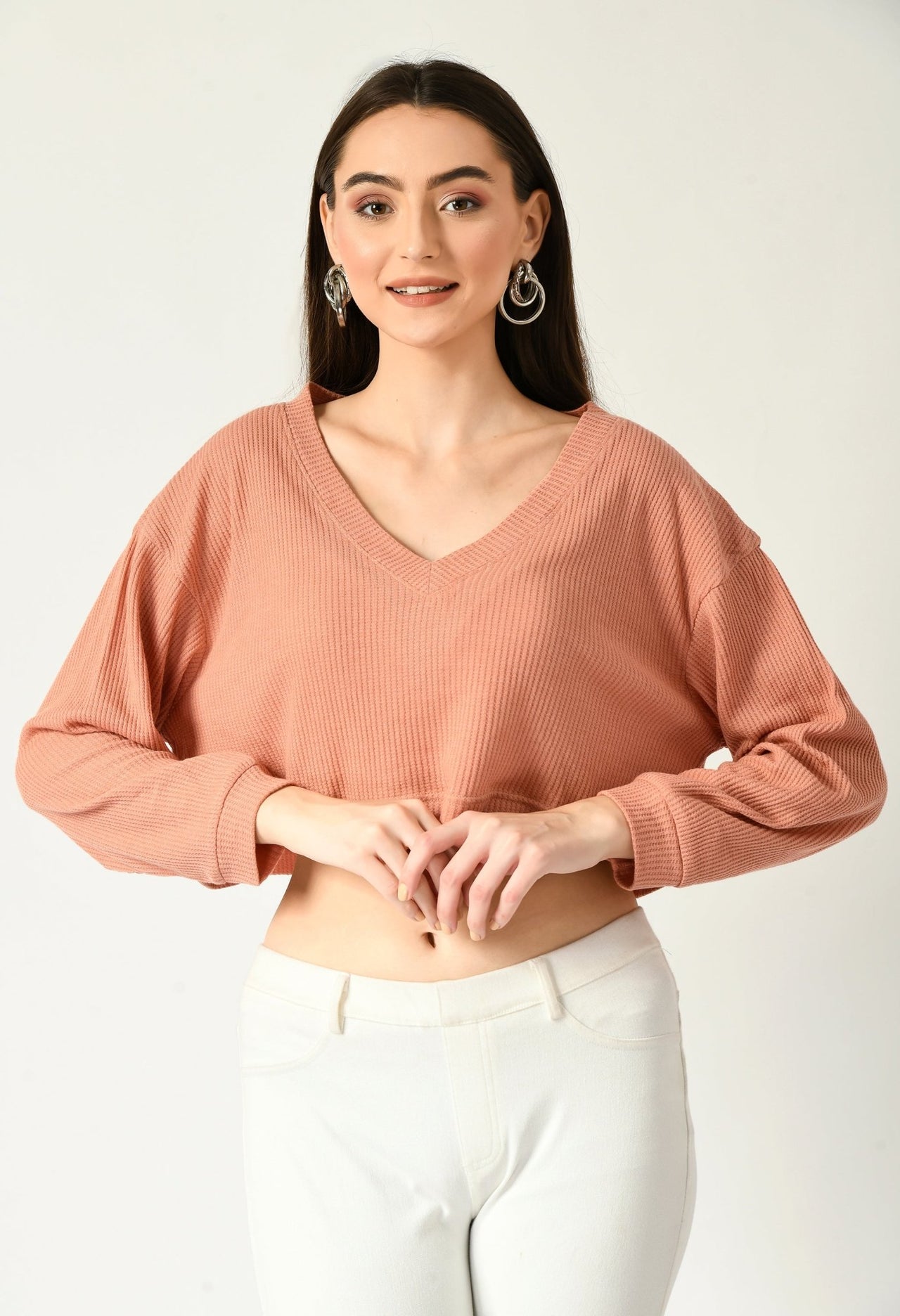 Waffle Cropped Top - RueCollections