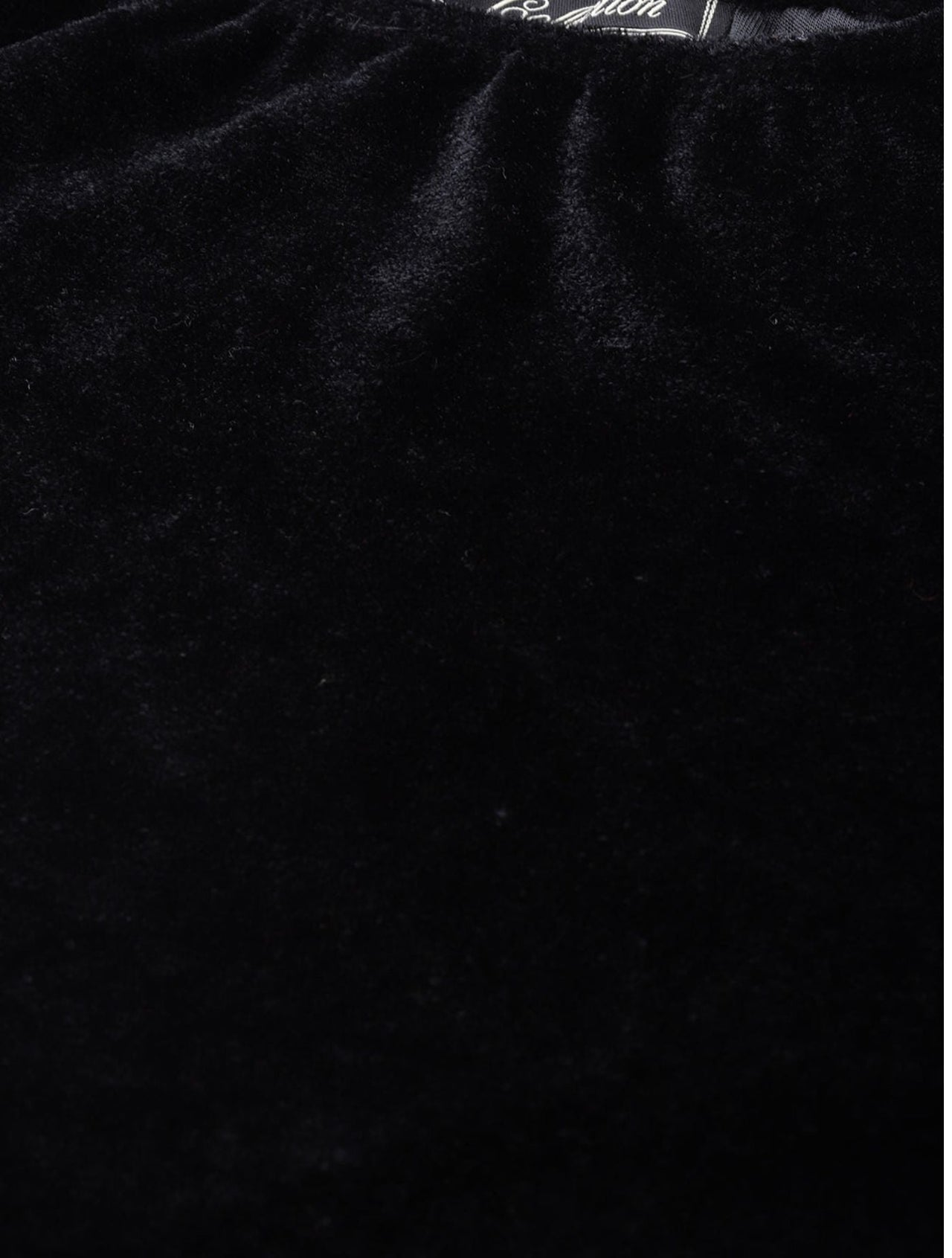 Women Black Velvet Finish Solid Top - RueCollections