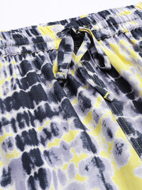 Thumbnail for Women Black & Yellow Printed High - Rise Trousers - RueCollections