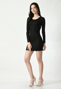 Thumbnail for Women Bodycon Black Dress - RueCollections