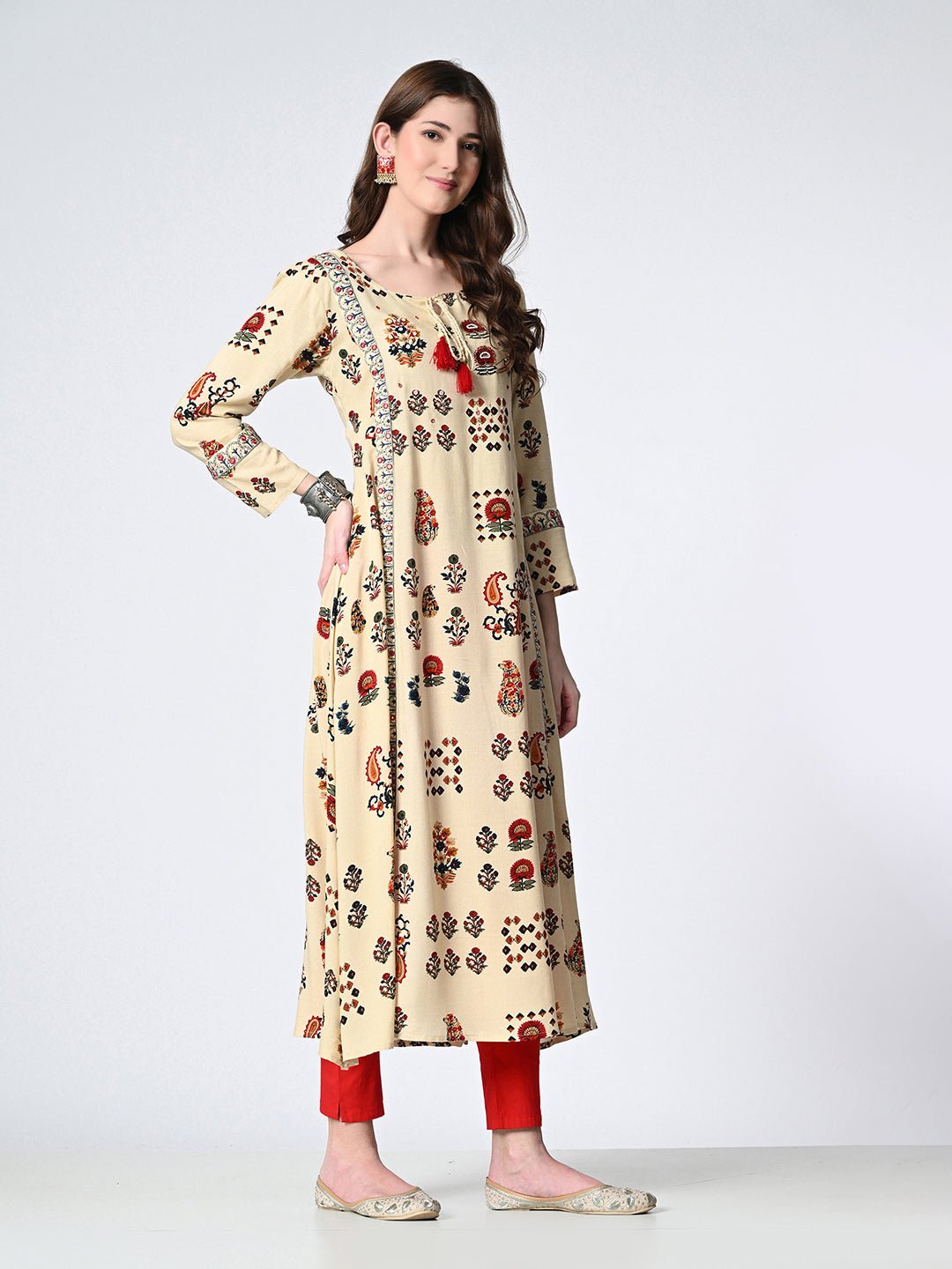 Women embellished Ethnic Motifs Printed Kurta - RueCollections