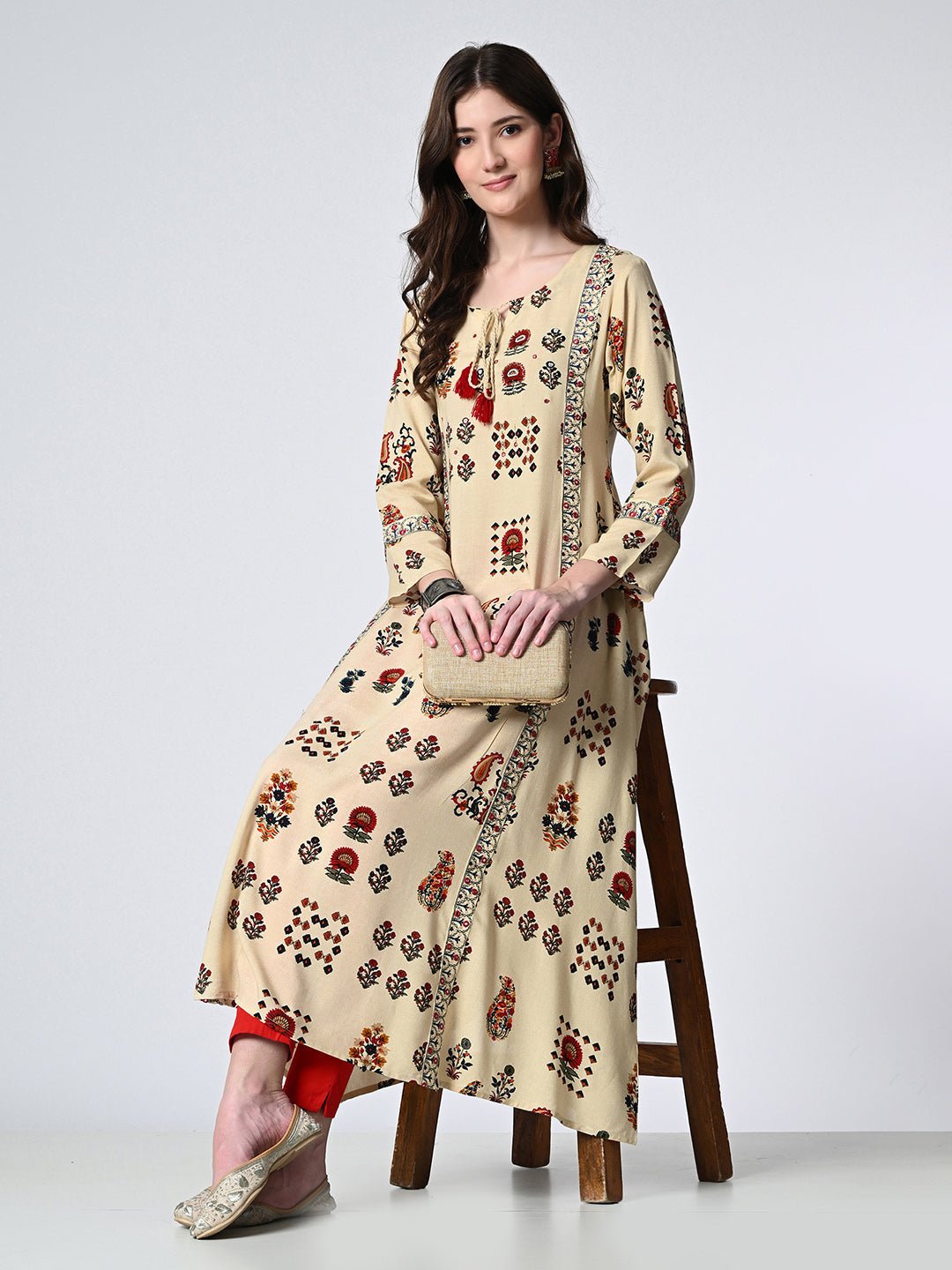 Women embellished Ethnic Motifs Printed Kurta - RueCollections