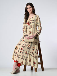 Thumbnail for Women embellished Ethnic Motifs Printed Kurta - RueCollections