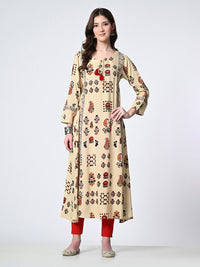 Thumbnail for Women embellished Ethnic Motifs Printed Kurta - RueCollections