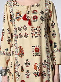 Thumbnail for Women embellished Ethnic Motifs Printed Kurta - RueCollections