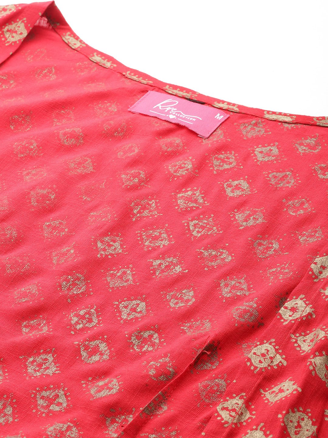 Women Embroidered Mirror Work Cotton Kurti with Dhoti Pants & With Shrug - RueCollections