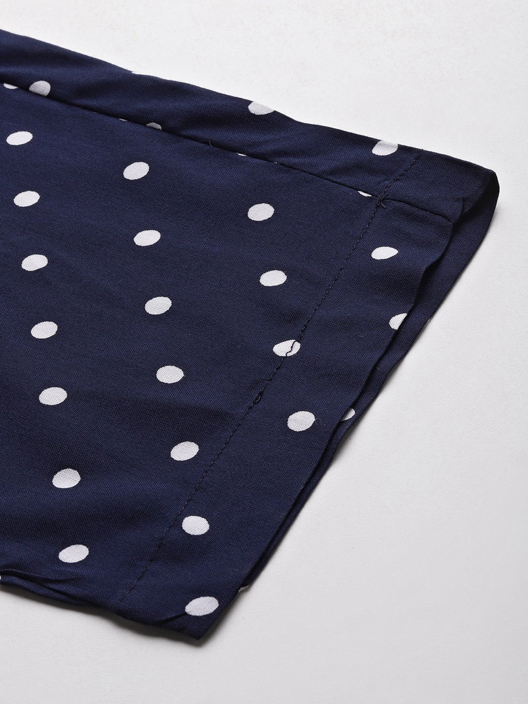 Women Polka Dots Printed Pure Cotton Lounge Pants - RueCollections