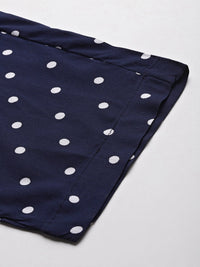 Thumbnail for Women Polka Dots Printed Pure Cotton Lounge Pants - RueCollections