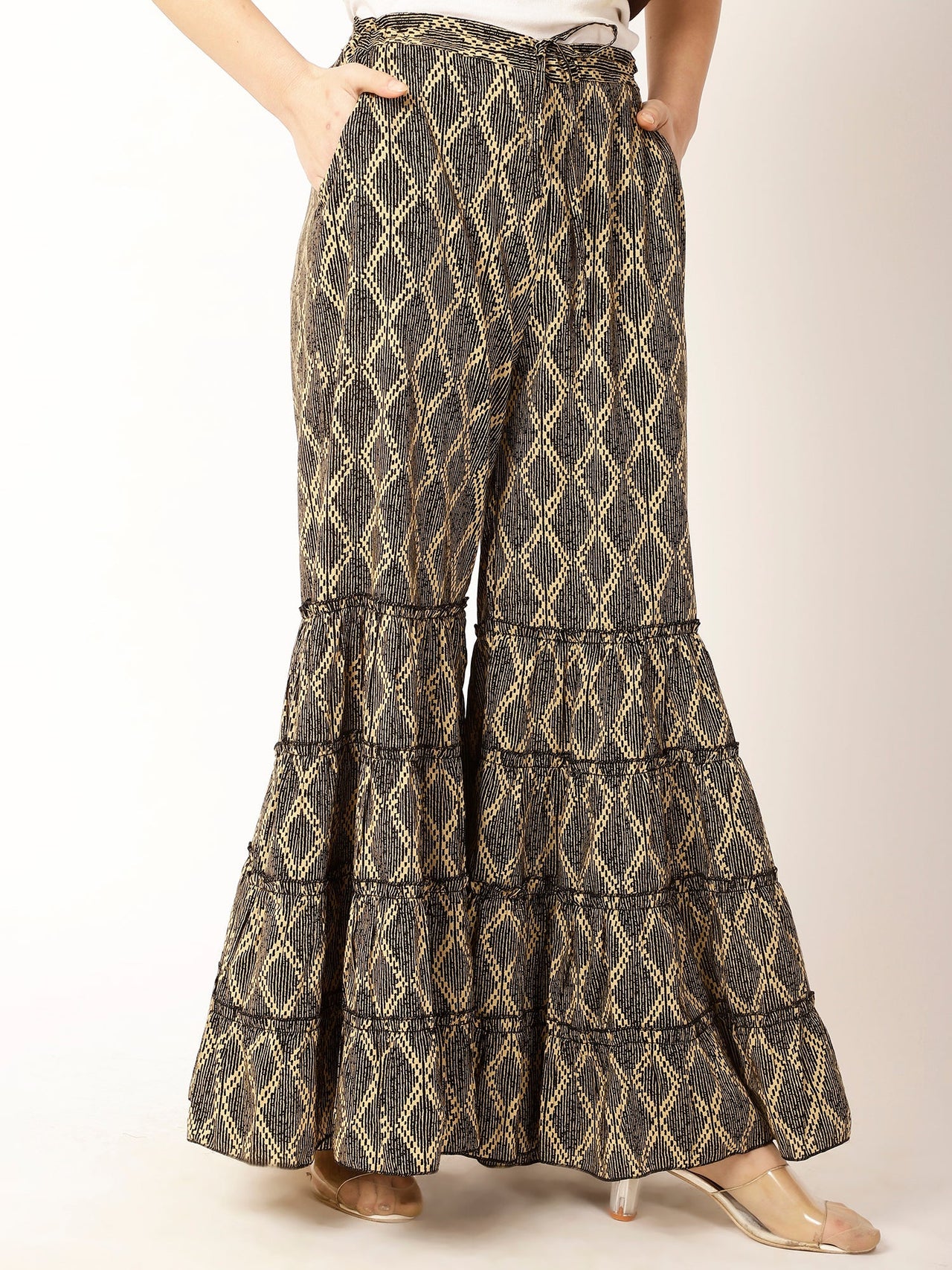 Women Printed Cotton Trouser - RueCollections