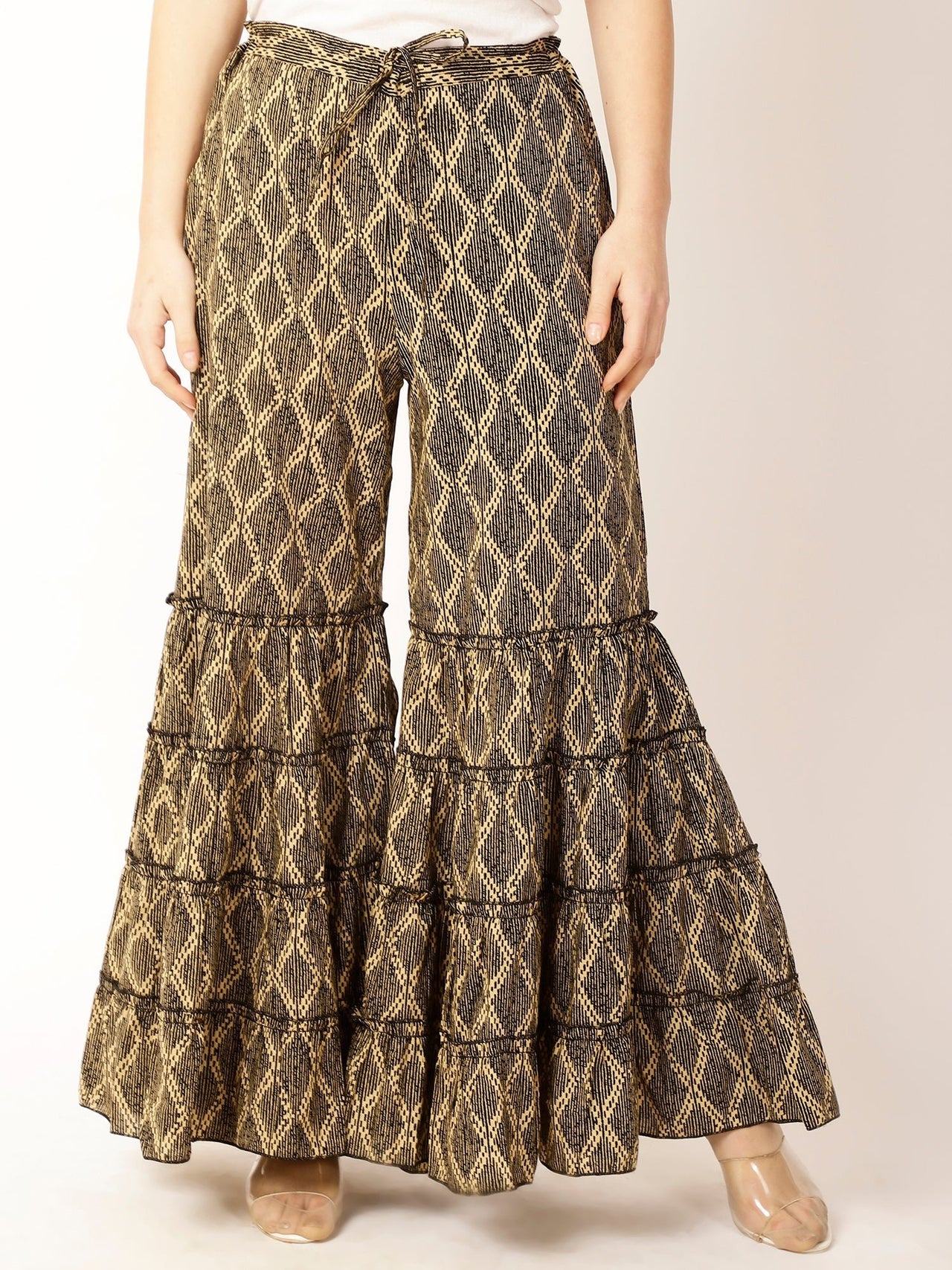 Women Printed Cotton Trouser - RueCollections