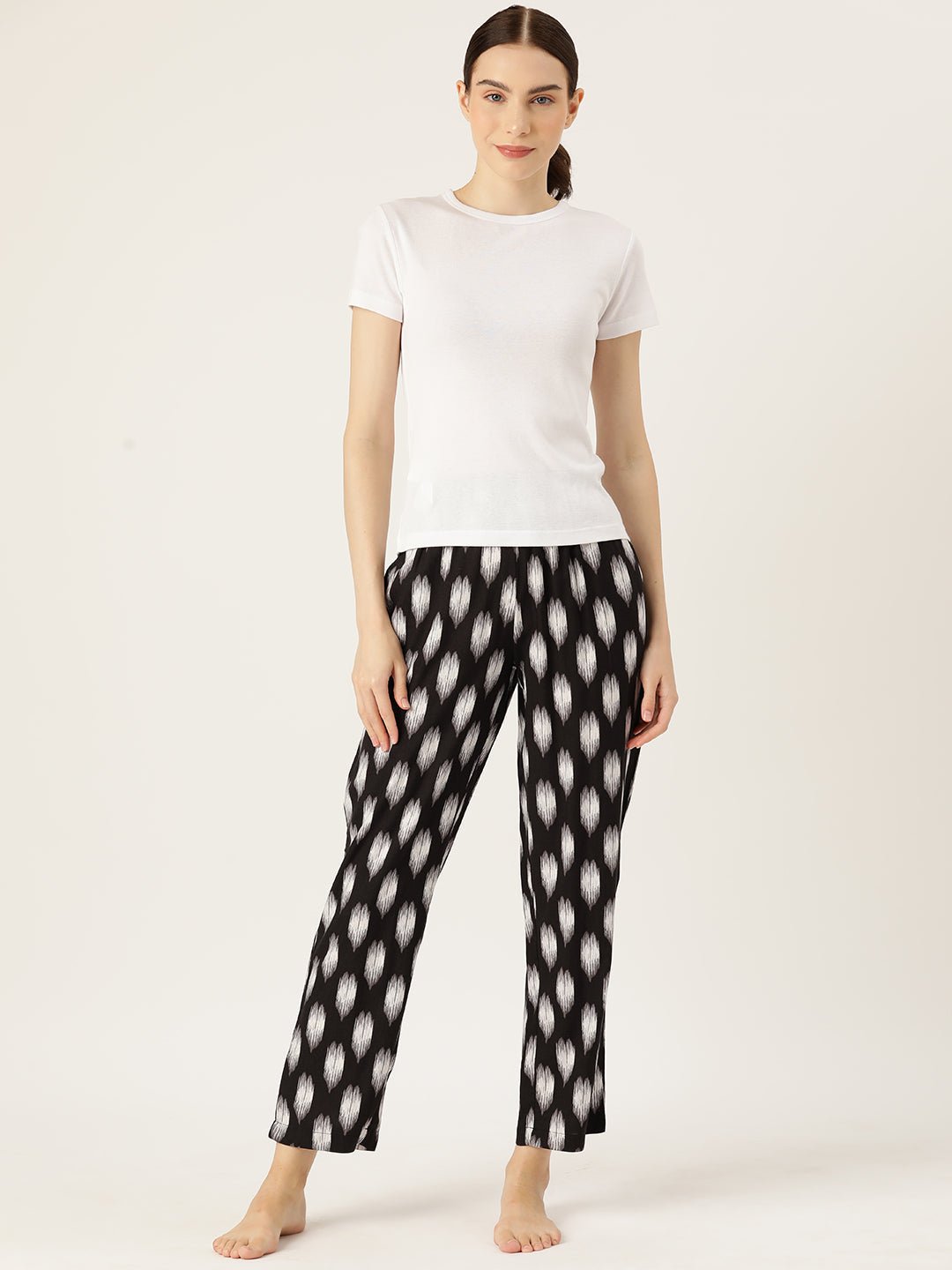 Women Printed Pure Cotton Lounge Pants - RueCollections