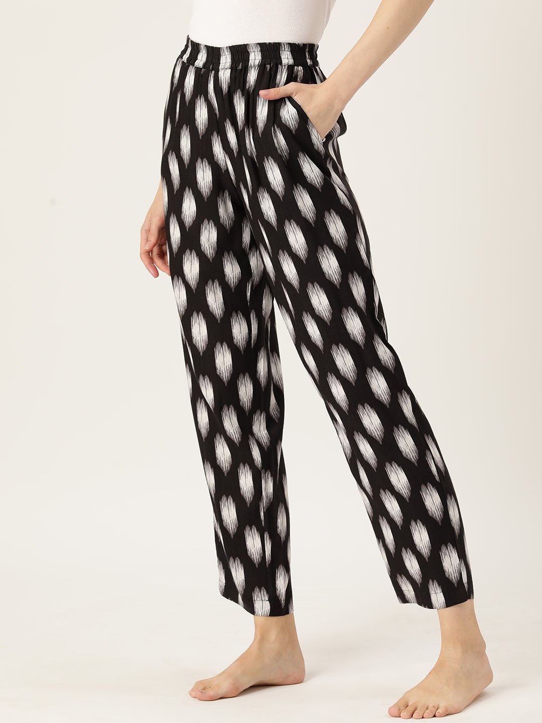 Women Printed Pure Cotton Lounge Pants - RueCollections