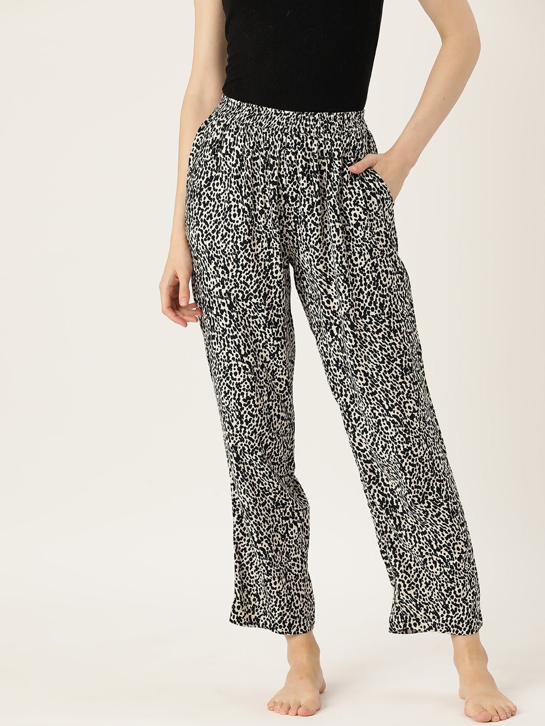 Women Printed Pure Cotton Lounge Pants - RueCollections