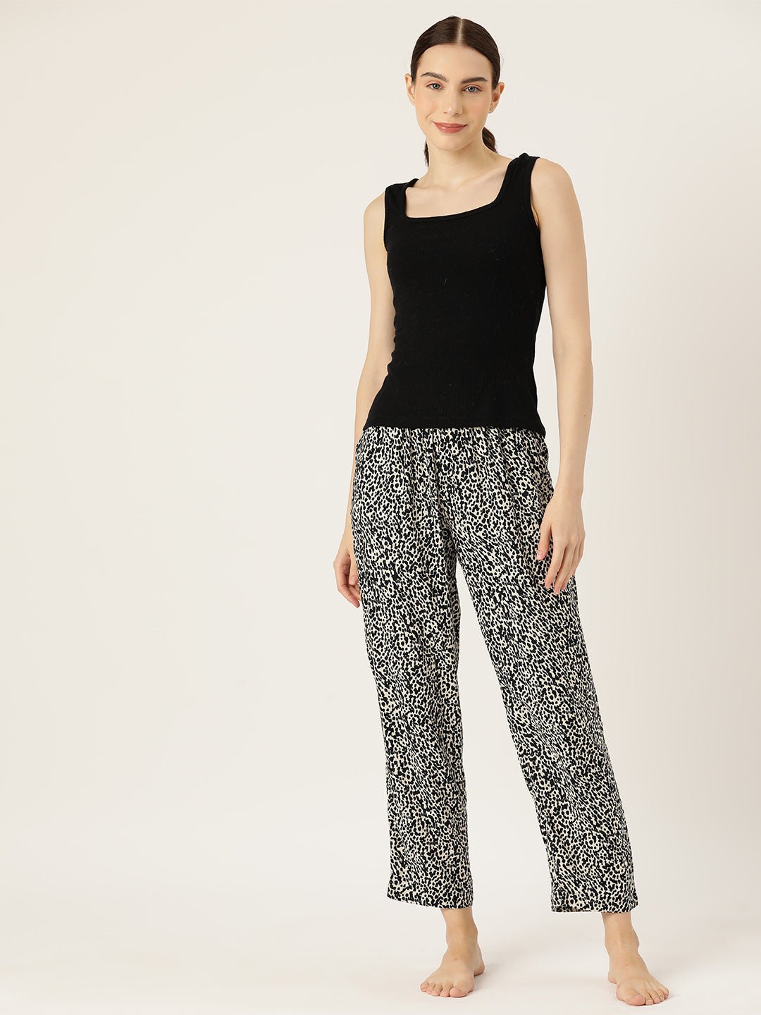 Women Printed Pure Cotton Lounge Pants - RueCollections