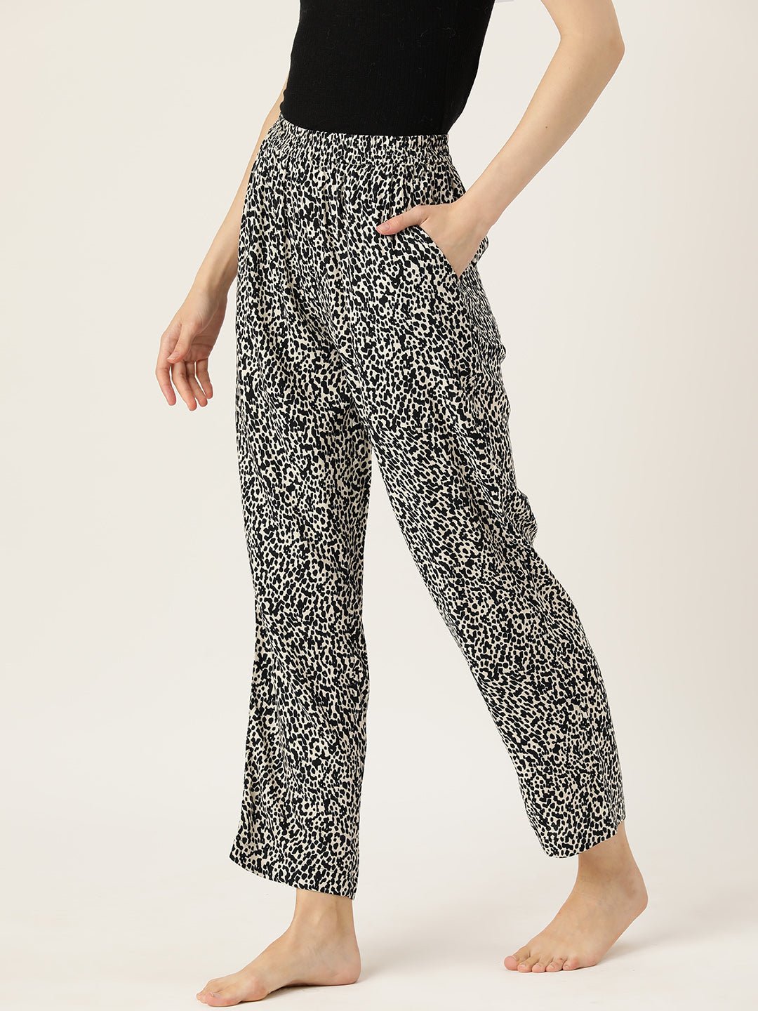 Women Printed Pure Cotton Lounge Pants - RueCollections