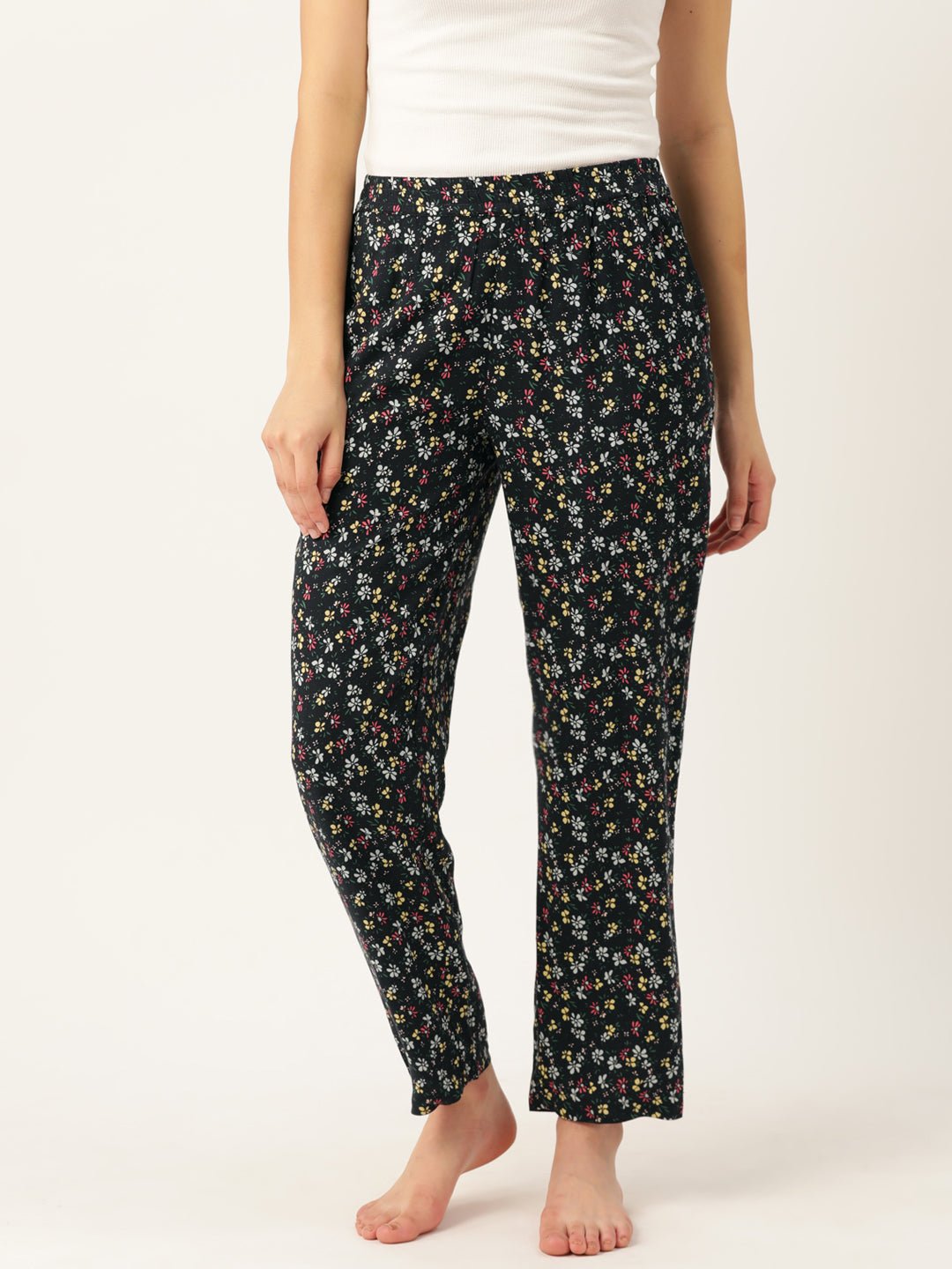 Women Pure Cotton Printed Lounge Pants - RueCollections