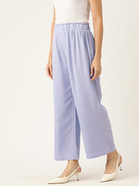 Thumbnail for Women Relaxed Loose Fit High - Rise Parallel Trousers - RueCollections