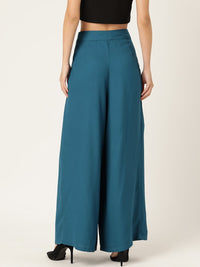 Thumbnail for Women Relaxed Loose Fit High - Rise Pleated Trousers - RueCollections