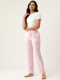 Thumbnail for Women Self Design Cotton Lounge Pants - RueCollections