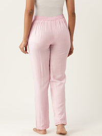 Thumbnail for Women Self Design Cotton Lounge Pants - RueCollections