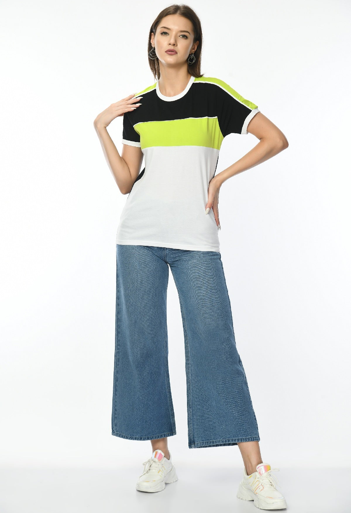 Women's Color Blocked T-shirt - RueCollections