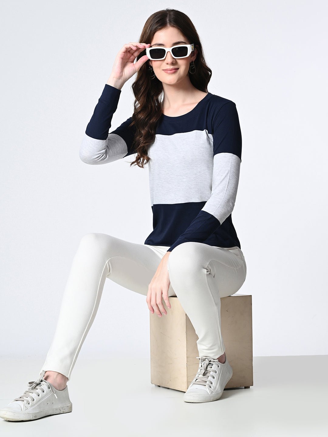 Women's Color Blocked T-shirt - RueCollections