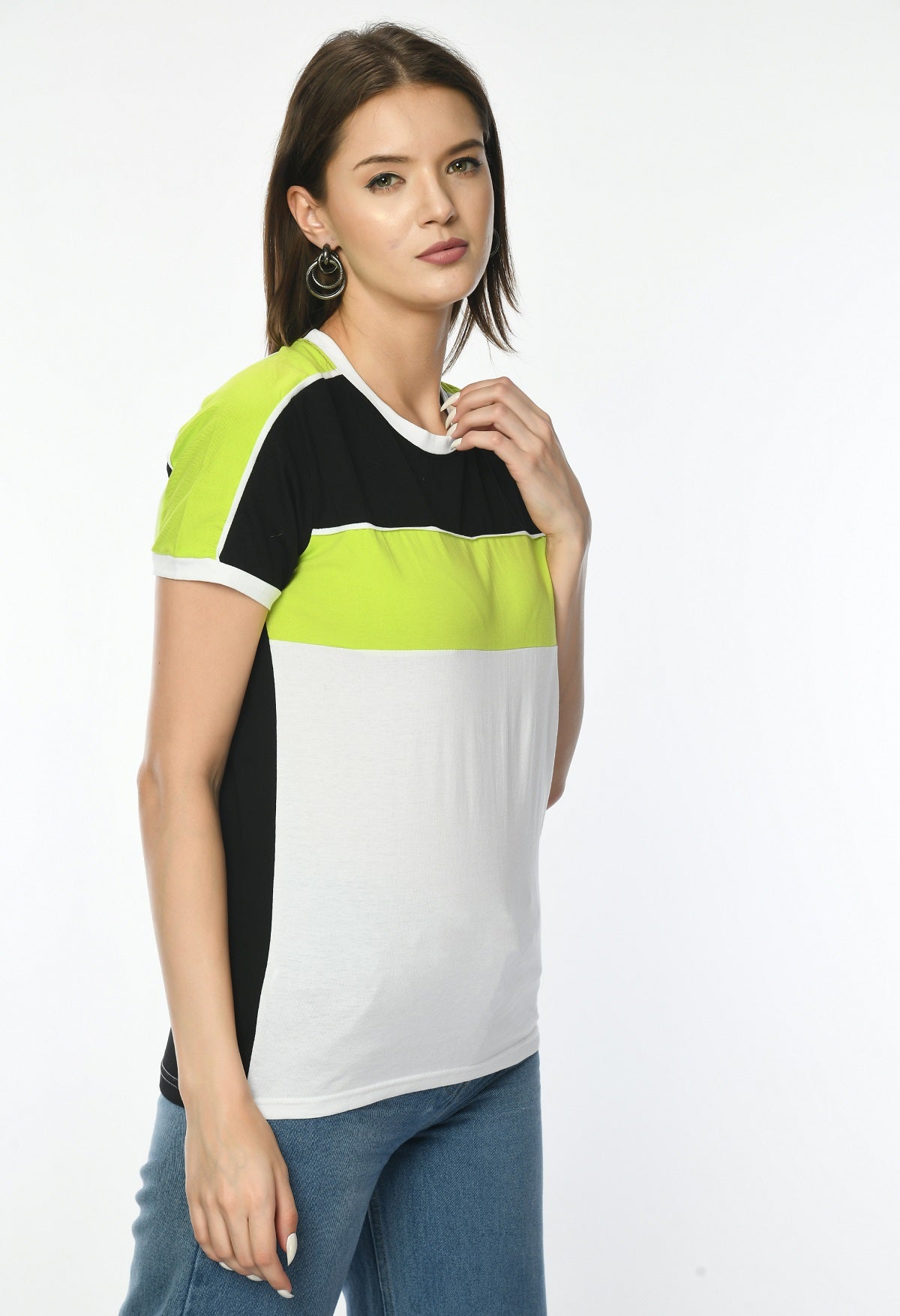 Women's Color Blocked T-shirt - RueCollections