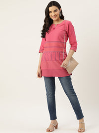 Thumbnail for Woven Design Pure Cotton Kurti - RueCollections